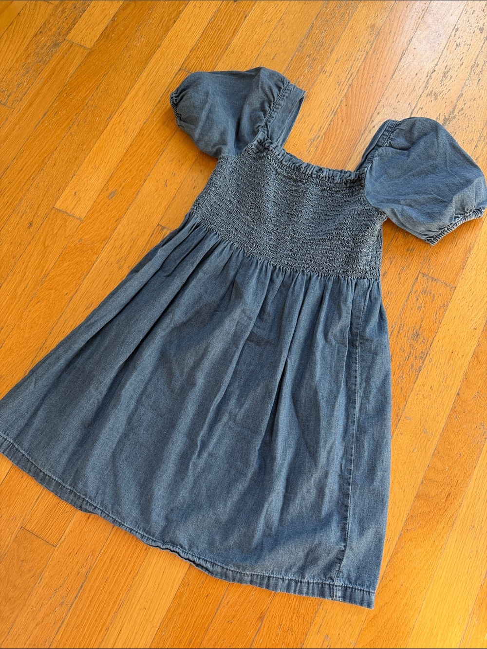 Denim Square Neck Dress